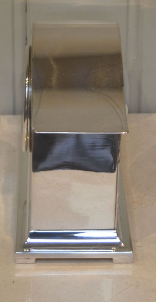 fig 1. Edwardian Silver Plated Mantel Clock 
