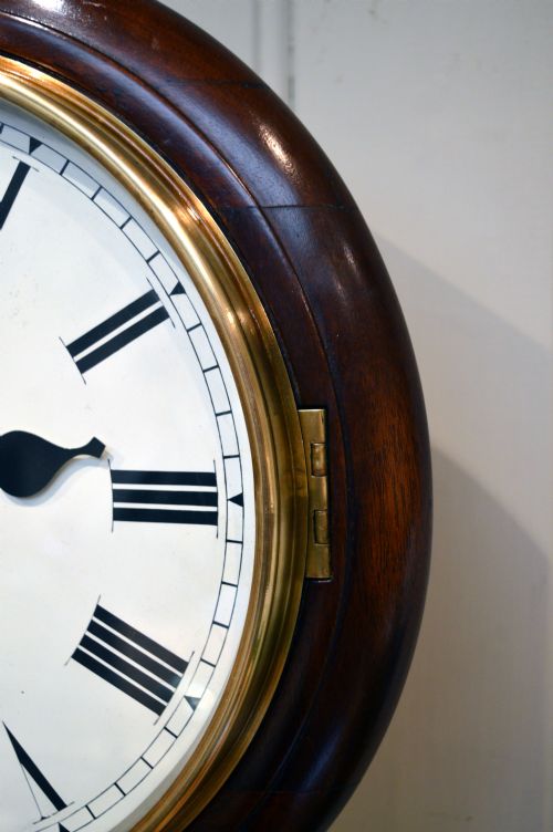 fig 1. George V 10 Inch Dial Fusee Wall Clock (England, c. 1920)