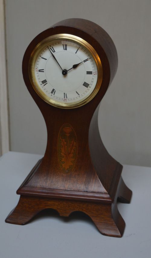 fig 1. Mahogany and Inlay Balloon Clock
