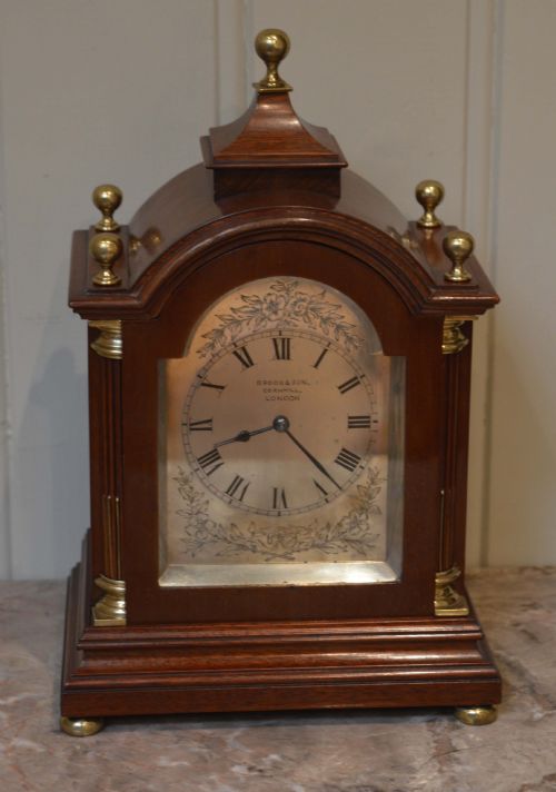Small Striking Mahogany Bracket Clock