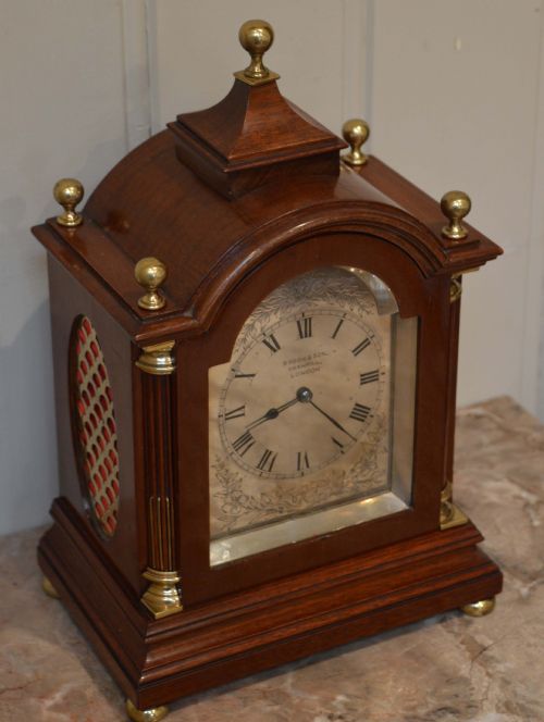 fig 1. Small Striking Mahogany Bracket Clock 