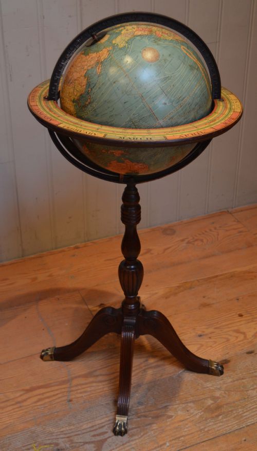 Terrestrial Library Globe on Stand (New York, 1928 to 1929)
