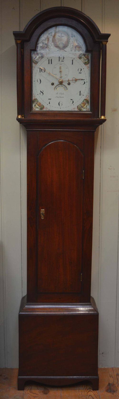 fig 1. 8 Day Mahogany Longcase Clock (England, c. 1840)