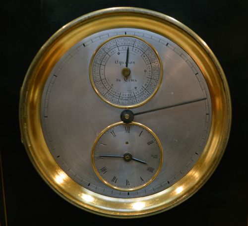 fig 1. Unusual Equation of Time Table Regulator Clock (France, c. 1840)
