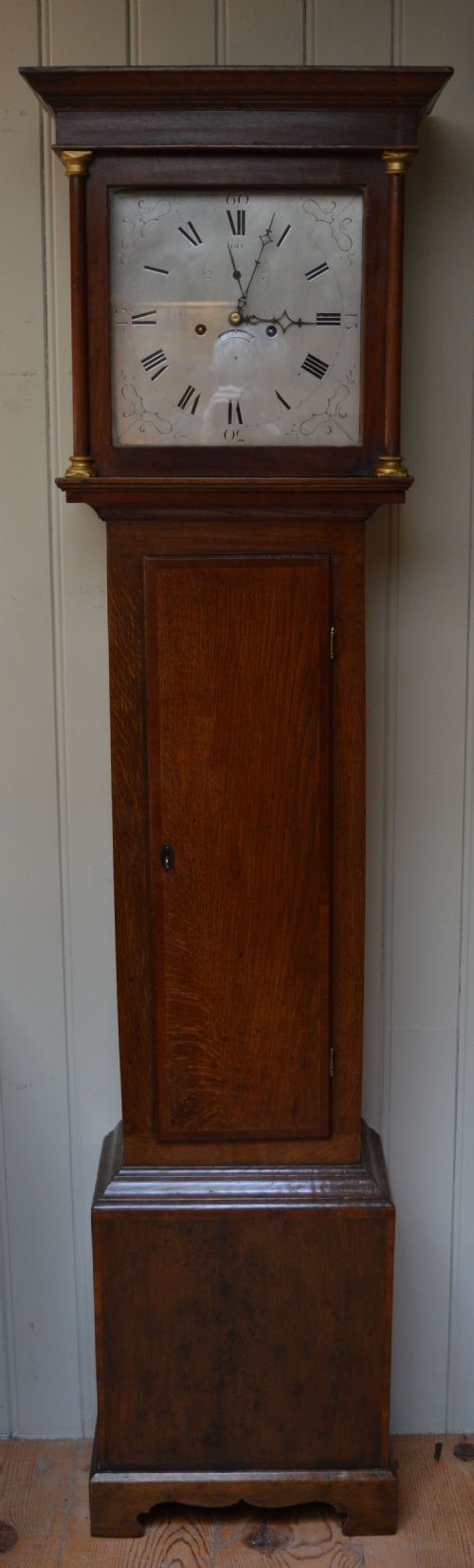 Small Oak 8 Day Longase Clock (England, C. 1785)