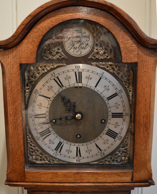 fig 1. Oak Westminster Chime Grandmother Clock