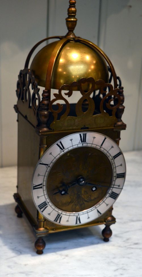 fig 1. 19th Century Striking Brass Lantern Clock
