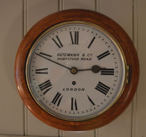 Light Oak 10 Inch Dial Clock (England, C. 1910)