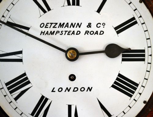 fig 2. Light Oak 10 Inch Dial Clock (England, c. 1910)