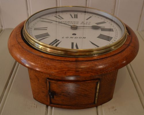 fig 3. Light Oak 10 Inch Dial Clock (England, c. 1910)