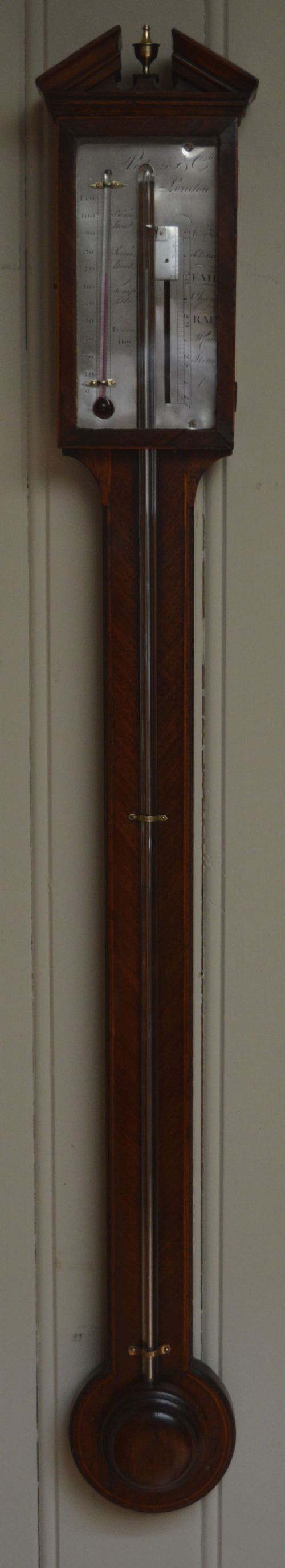 Late Georgian Mahogany Stick Barometer (England, C. 1820)
