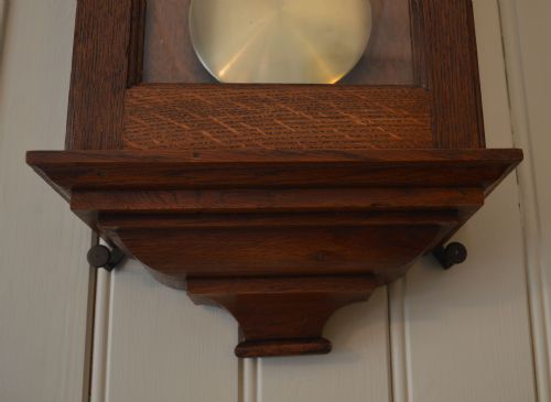 fig 1. Early 20th Century Oak Vienna Regulator Clock 