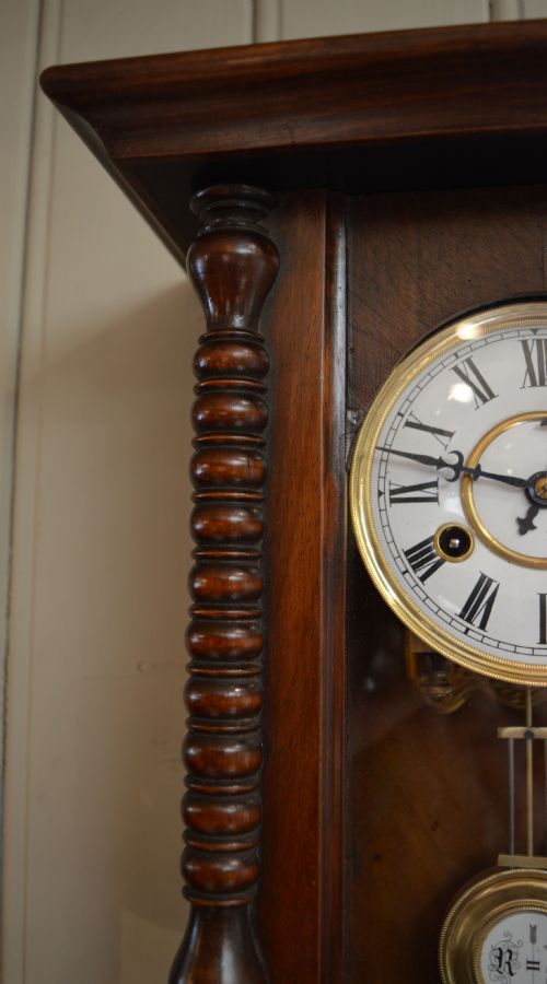 fig 1. Small Regulator Style Wall Clock (Germany, c. 1890)