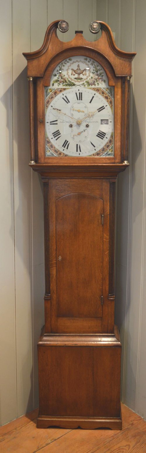 Small Scottish Light Oak Longcase Clock (Scotland, 1840 to 1850)
