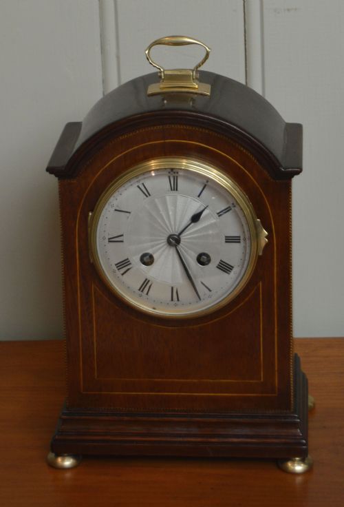 fig 1. Edwardian Mahogany Striking Mantel Clock (England, 1910)