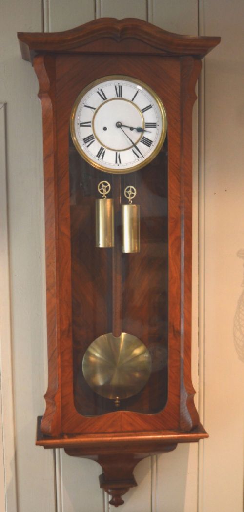 Walnut Regulator Clock by Lenzkirch (Germany, 1909)