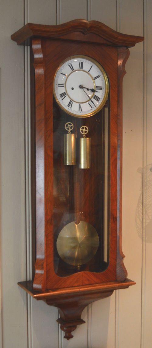 fig 1. Walnut Regulator Clock by Lenzkirch (Germany, 1909)