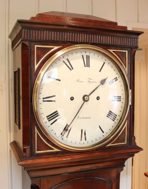 fig 1. Rare Regency Chamfer Top Longcase Clock (London, c. 1820)
