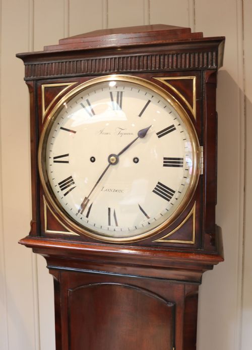 fig 2. Rare Regency Chamfer Top Longcase Clock (London, c. 1820)