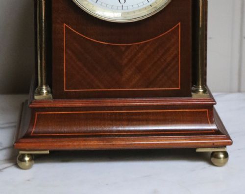 fig 1. Edwardian Mahogany and Inlay Striking Mantel Clock (England and France, c. 1910)