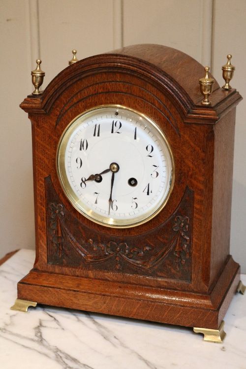 fig 1. Edwardian Oak Mantel Clock (England and France, c. 1910)