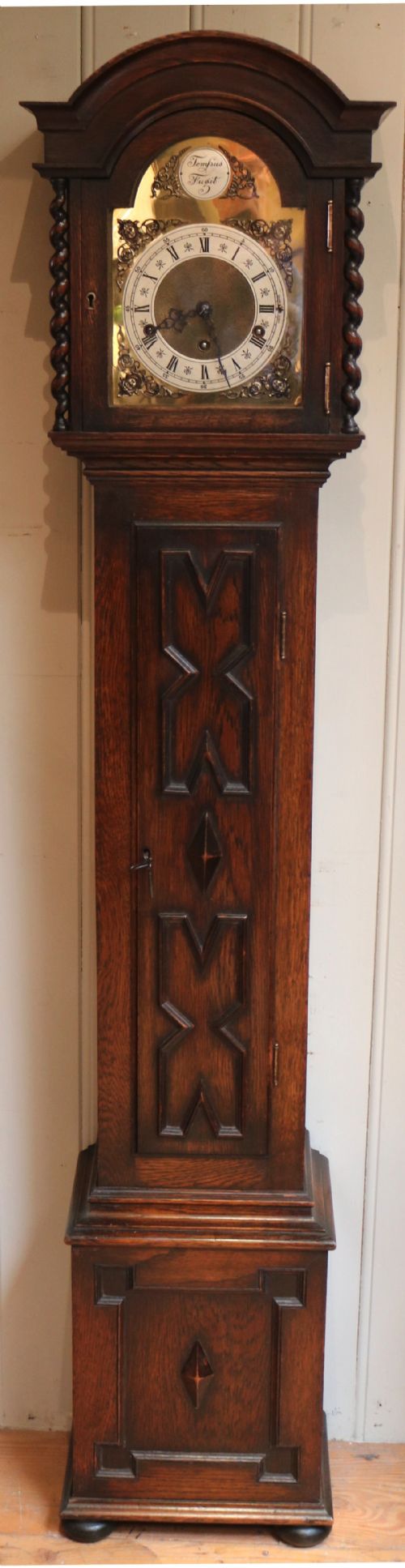 Oak Westminster Chime Grandmother Clock