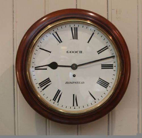fig 1. Edwardian Mahogany Dial Wall Clock (England, c. 1910)
