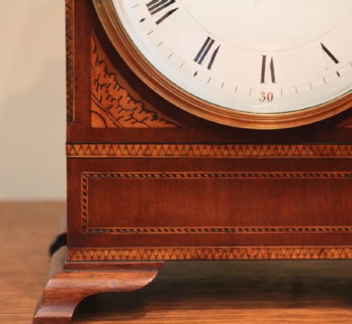 fig 1. Edwardian Mahogany and Inlay Striking Mantel Clock (England and France, c. 1905)