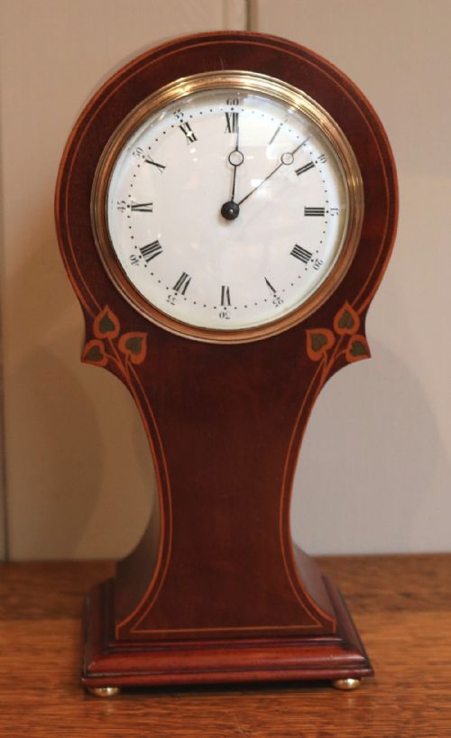 Arts and Crafts Mahogany Balloon Clock (England and France, C. 1905)
