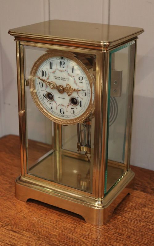 fig 1. Brass Four Glass Mantel Clock (France, c. 1895)