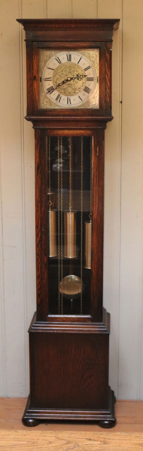 Small Oak Longcase Clock (England and Germany, 1904)