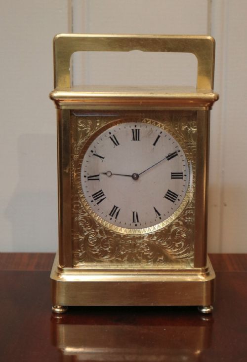 fig 1. Early French Striking Carriage Clock (France, 1840 to 1850)