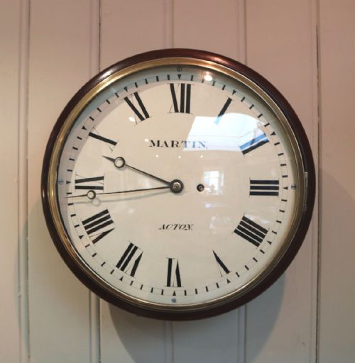 Early 12" Fusee Dial Wall Clock (England, C. 1850)