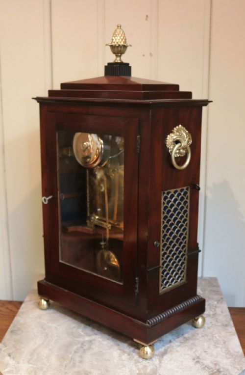 fig 2. Mahogany Chamfer Top Bracket Clock (England, c. 1830)
