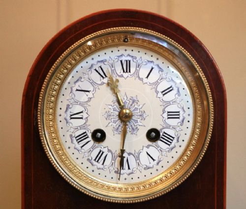 fig 2. Edwardian Mahogany and Inlay Striking Mantel Clock (France, 1900)