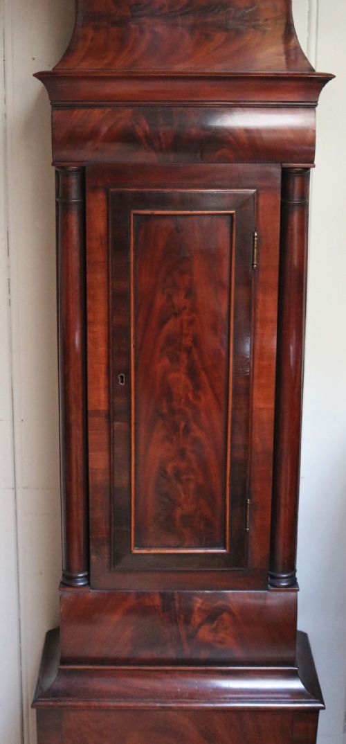 fig 1. Scottish Mahogany Drumhead Longcase Clock