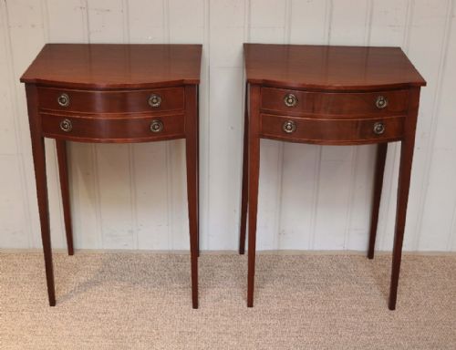 Pair of Mahogany Bow Front Tables