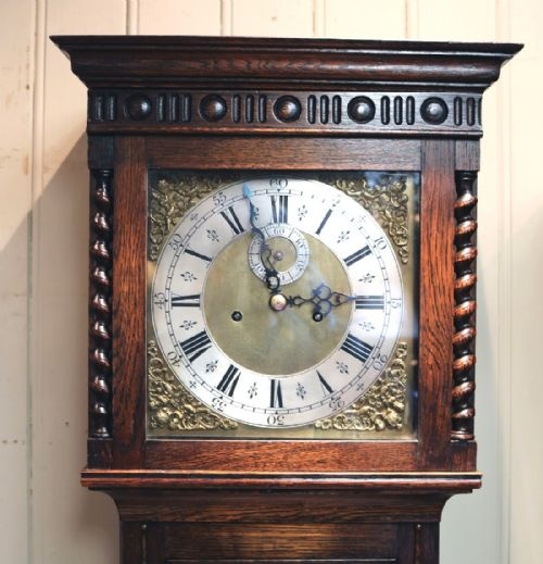fig 1. Small Oak Longcase Clock (England, c. 1910-1920)