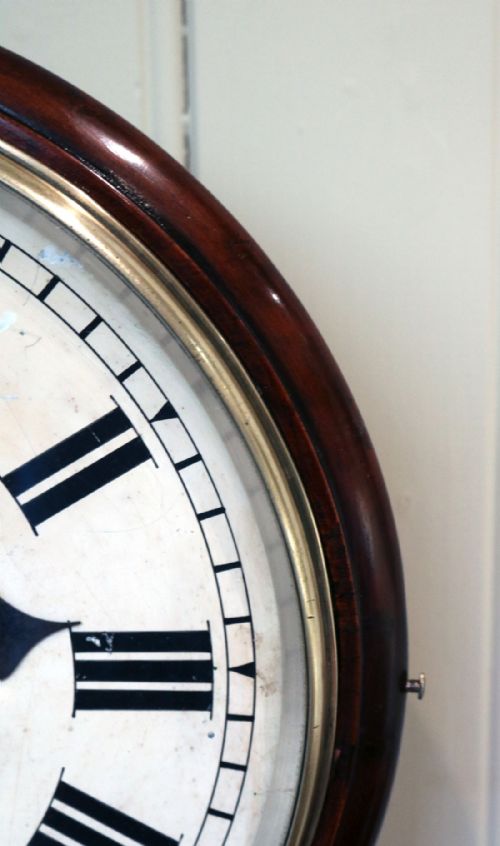 fig 1. Mahogany Fusee Dial Clock (England, c. 1890)