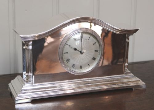 fig 1. Silver Plated Mantel Clock (England and France, 1901)