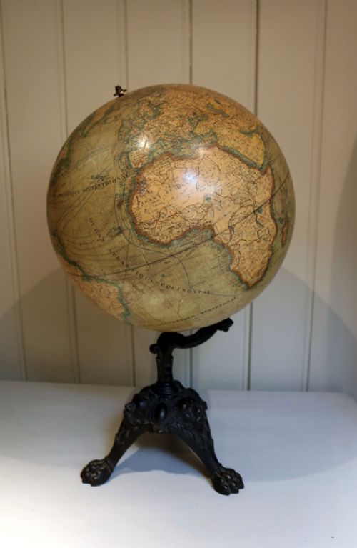 fig 1. Late 19th Century Terrestrial Globe (Paris, c. 1890)