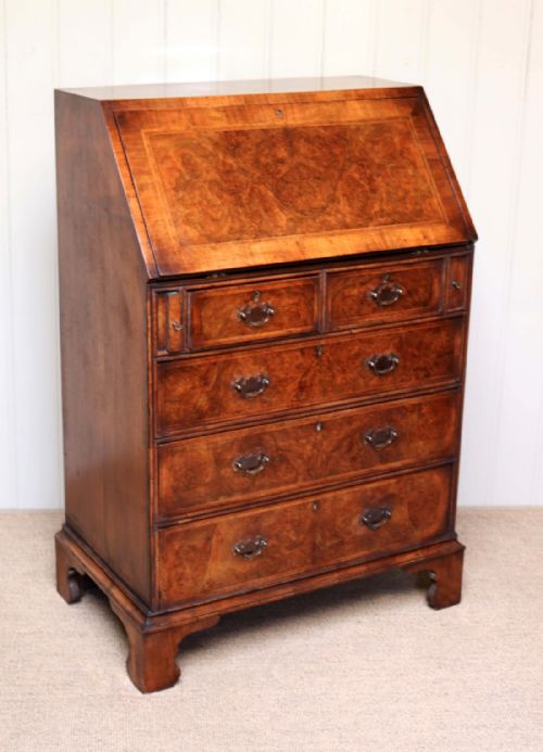 Georgian Style Burr Walnut Bureau