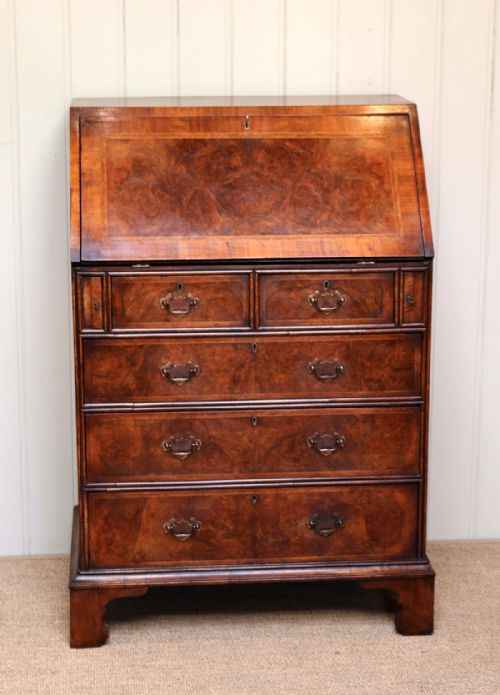 fig 1. Georgian Style Burr Walnut Bureau 
