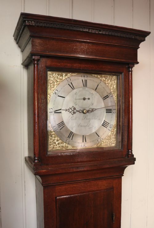 fig 1. Late 18th Century Oak Longcase Clock (England, c. 1785)