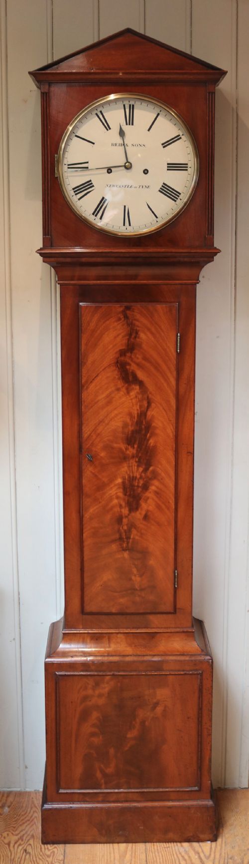 Figure Mahogany Longcase Clock (England, 1830 to 1840)