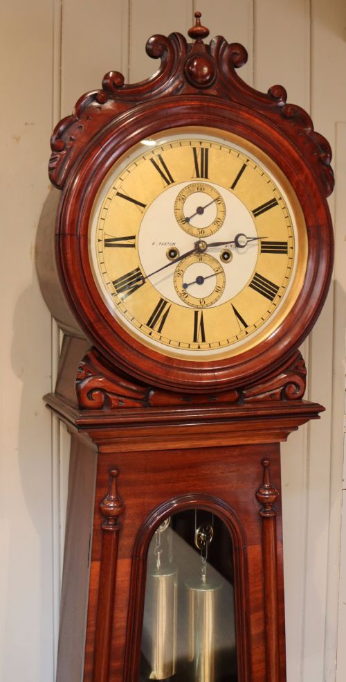 fig 1. Scottish Drumhead Longcase Clock (Scotland, 1830 to 1850)