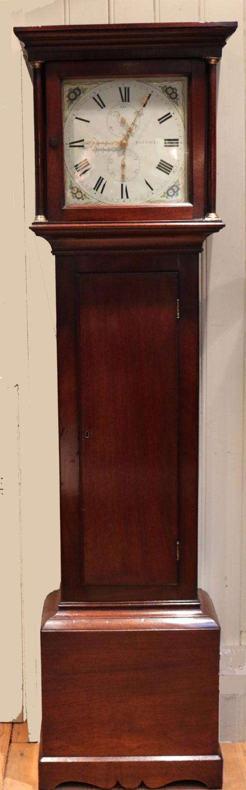 Small Mahogany Cottage Longcase Clock (England, C. 1840)