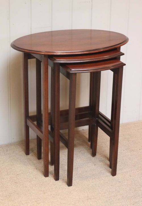 Mahogany Nest of Three Tables