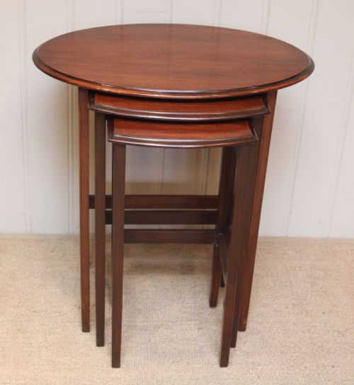 fig 1. Mahogany Nest Of Three Tables