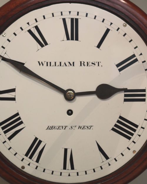 fig 1. Mahogany Fusee Dial Clock (England, c. 1880)